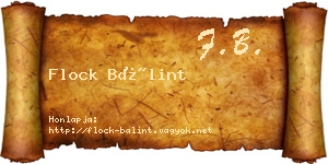 Flock Bálint névjegykártya