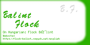 balint flock business card
